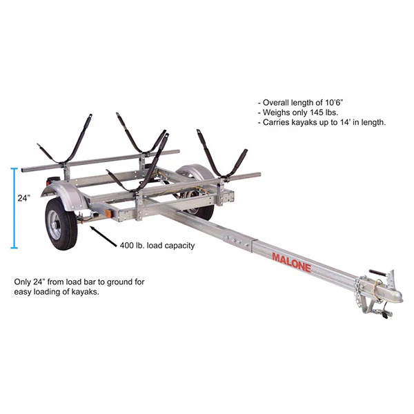 Malone EcoLight 2 Boat Kayak Trailer Package - Image 3