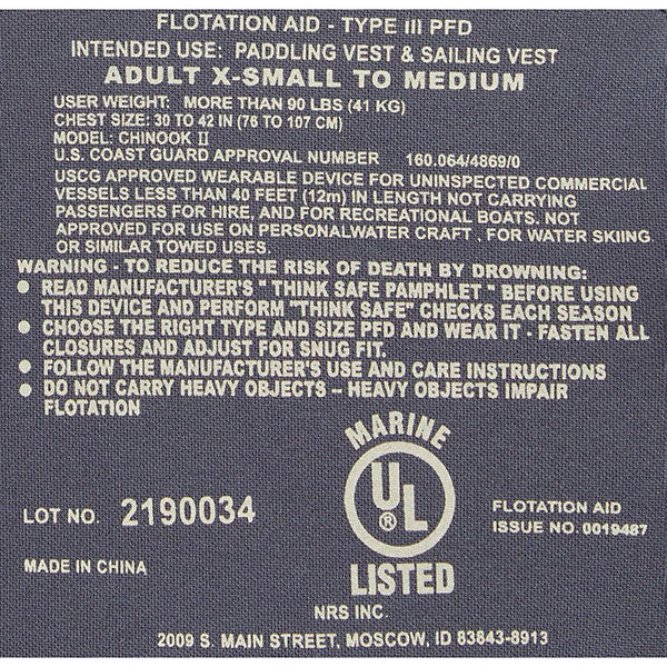 NRS Chinook Fishing Life Jacket PFD - Image 17